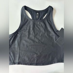90 Degree By Reflex faux leather crop Top